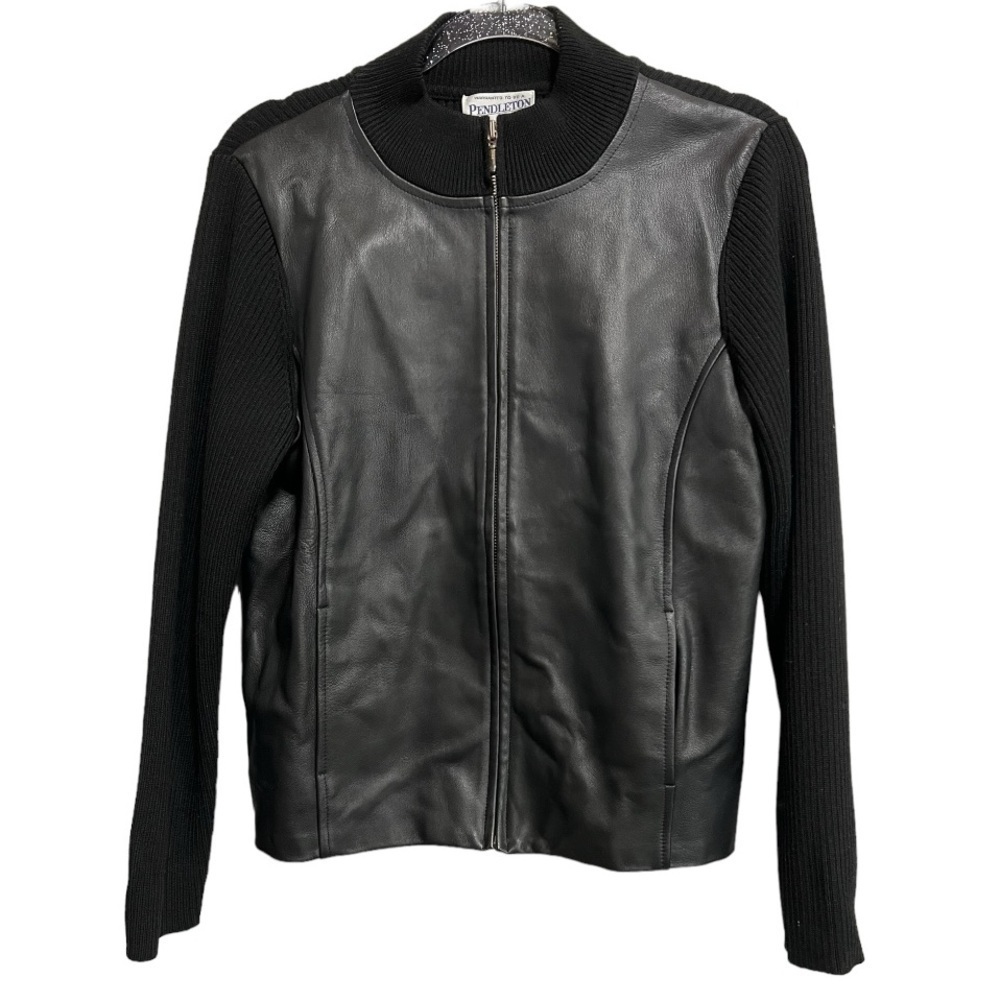 Pendleton Leather & Merino Wool Jacket Size M